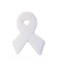 Awareness Ribbon Lung/Bone Cancer/Gay-Teen Suicide Embroidered Iron On Patch - £4.72 GBP