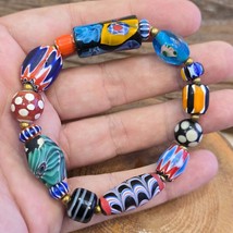Bracelet vintage perles de verre style vénitien africain #BR3 - $26.09