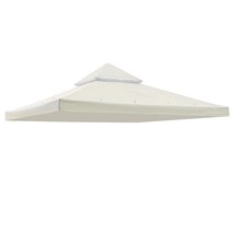 8&#39;X8&#39; Gazebo Top Canopy Replacement Cover 2 Tier Uv30+ Outdoor Yard Patio Ivory - £54.34 GBP