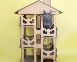 Feline Chateau Cat House Scratch Boards Four Leveled - $132.99