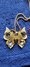 New Betsey Johnson Necklace Butterfly Yellow White Summer Collectible Decorate - £11.98 GBP