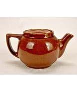 Brown Porcelain Teapot, Boston Shape, Flat Lid w/Bar Handle, USA Made, V... - $20.02 CAD
