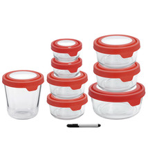 Anchor Hocking TrueSeal Glass Food Storage, Set of 16 - £36.26 GBP