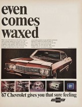 1967 Print Ad The &#39;67 Chevrolet Impala Sport Sedan 4-Door Car Even Comes Waxed - £16.02 GBP