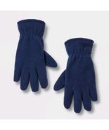 Cat &amp; Jack Boys&#39; Size 4-7 Solid Fleece Gloves Blue Navy - $10.99