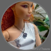 Purple Rhinestone Bronze Pendant Necklace Barbie • 11-12” Fashion Doll Jewelry - £6.26 GBP