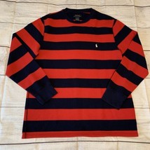 Polo Ralph Lauren Shirt Mens Size XL Blue Red Striped Waffle Knit Thermal - £15.65 GBP