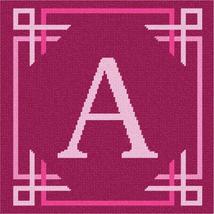 Pepita Needlepoint Canvas: Letter A Pink Ribbons, 10&quot; x 10&quot; - £62.20 GBP+