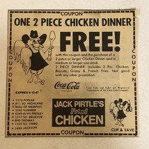 1981 Jack Pirtley’s Fried Chicken Vintage Print Ad Advertisement Memphis... - $7.91