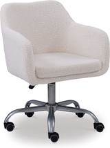 Linon Home Decor Products Linon Brooklyn Sherpa Office Chair, Ivory - £174.25 GBP