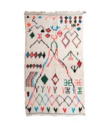 Handwoven berber white carpet, Wool Moroccan rug, Azilal Berber carpet 8... - $660.00