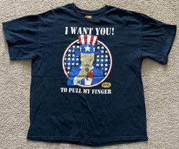 Beavis and Butthead MTV 2010 Shirt Uncle Sam “I Want You To Pull My Finger” XL - £27.65 GBP