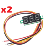 Ultra-small 0-100V DC 3-Wire Voltmeter 3-Digit LED Volt Meter Voltage Te... - $3.95