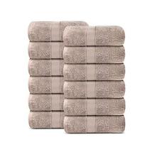 Lavish Touch Aerocore 100% Cotton 600 GSM Pack of 12 Face Towels Mushroom - £21.25 GBP
