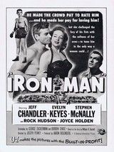 Iron Man ORIGINAL Vintage 1951 9x12 Industry Ad Jeff Chandler Rock Hudson - £23.29 GBP