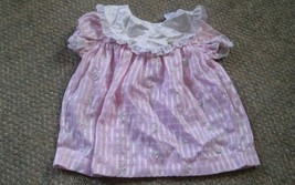 000 Cute ROse Cottage 3-6 Months Girls Pink Floral Dress Stripe - $7.99