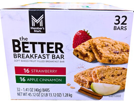 Member&#39;s Mark Better Soft Baked Fruit Filled Breakfast Bars 32 Count EXP... - €20,10 EUR