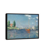 Framed Red Boats Argenteuil Claude Monet Oil Canvas Print Wall Art Painting - $40.08 CAD+
