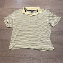 Greg Norman Tasso Elba Five Iron Play Dry  Men Polo Shirt Size L Yellow ... - $14.00