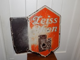 Vintage Zeis Icon Camera and Film Packs Double Sided Flange Sign - $945.45