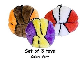 MPP Plush Basketball Dog Toys Squeaker Sport Balls Assorted Colors 4.5&quot; ... - $16.38