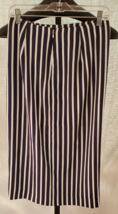 NWT J Crew Navy Blue White Striped Midi Pencil Skirt Misses Size 4 - $29.69