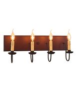 4 Arm Bathroom Vanity Light in Americana Red USA Handcrafted - $319.95