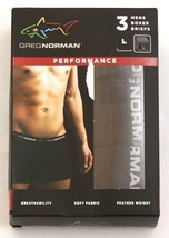 Greg Norman Black Performance Stretch Boxer Briefs 3 in Box New Box Men&#39;s  - $39.99