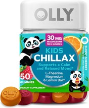 Kids Chillax Gummies L Theanine Magnesium Lemon Balm Chewable Supplement Sherbet - £23.74 GBP
