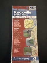Supior Mapping 50 Mike Radius Map Of Knoxville Tennessee Folding Map - $6.00