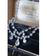 Antique Vintage 1930-s Art Deco Austrian Crystal Beautiful Necklace. - $88.11