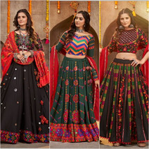 Navratri Lehenga Choli ethnic embroidery &amp; Mirror work Party Size 38-42 ... - £82.50 GBP+