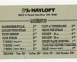 The Hayloft Menu N Forest Park Blvd Fort Worth Texas 1970&#39;s - £17.12 GBP