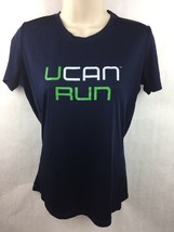 Port and Company Women&#39;s Blue U Can Run Athletic T-Shirt Size Small - $14.01
