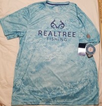Realtree Shirt Fishing Mens Size XXL Pro Series Blue Water Print 100% Polyester - £17.83 GBP