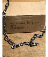 100 Feet of # 3 Straight Link Chain Trapping Traps Raccoon Fox New Sale - $66.82