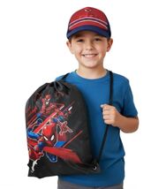 Marvel Spider-Man Boy Baseball Cap (OSFM) + Drawstring Backpack Gift Set... - $19.79