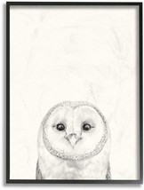 Stupell Industries Owl Portrait Grey Drawing Design, Designed By, Black ... - £45.01 GBP