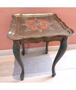 Vtg Italian Florentine Side Table - Ornate Shabby Chic End Table Cabriol... - $2,375.85 MXN
