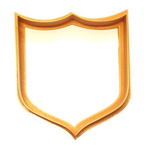 Shield Outline Badge Plaque 3 Three Point Armor Cookie Cutter USA PR2423 - £2.38 GBP