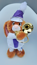 Gemmy Plush Bunny Rabbit Playing Trombone Dancing Marching Band 13&quot; SEE ... - $37.57