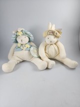 2002 Pair HALLMARK Bunnies by the Bay Stuffed Rabbits Baylee &amp; Buttercup W/ Tags - £15.54 GBP