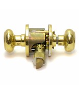 Privacy Bathroom Passage Door Knob Set Metal Bright Brass Tone Gold Vintage - $24.72