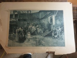 Antique Photogravure C.I Bokelmann City scene 14 1/2 x 10&quot; signed 1887 - £14.78 GBP