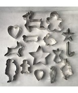 Lot of 12 Metal Cookie Cutters, Vintage Antique Christmas Animals Stars,... - $182.62 MXN