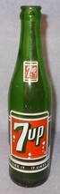 Vintage 7Up 10 Oz Green Glass ACL Soda Pop Bottle  - $6.95