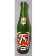 Vintage 7Up 10 Oz Green Glass ACL Soda Pop Bottle  - £5.48 GBP