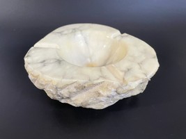 Vintage Large Mid Century Italian Alabaster Rock Rustic Ashtray #1 - £56.09 GBP