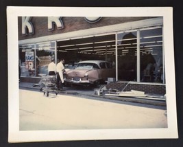 Vintage Real Photograph of Car that Drove into Grocery Store Wreckage Accident - $30.00