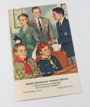 Vintage 1960 United Protestant Worship Service Jamboree Service Boy Scou... - $11.57
